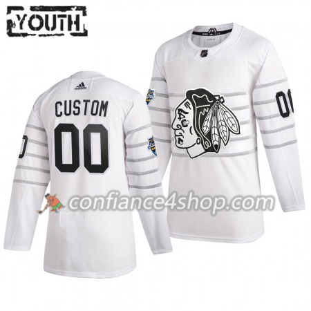 Adidas Maillot de Hockey Chicago Blackhawks Personnaliser Blanc 2020 NHL All-Star Authentic - Enfant